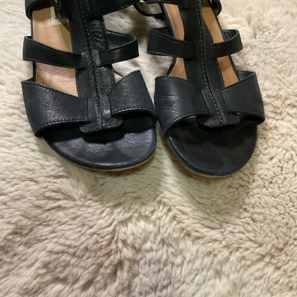 Paul Green Black Leather Strappy Ankle Buckle Gladiator Sandal Womens Size 8 - Picture 2 of 15